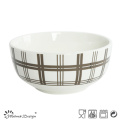 Porcelana blanca de 5.5 pulgadas con tazón de arroz decal